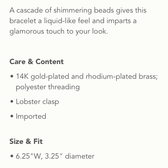 Anthropologie waterfall beaded mesh bracelet - Picture 4 of 4